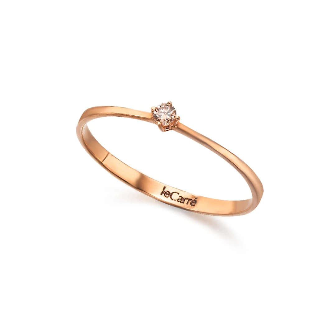 Anel LECARRÉ Diamante Ouro 18k GA008OR-BR