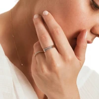 Anel LECARRÉ Diamantes Ouro 18k GA082OB