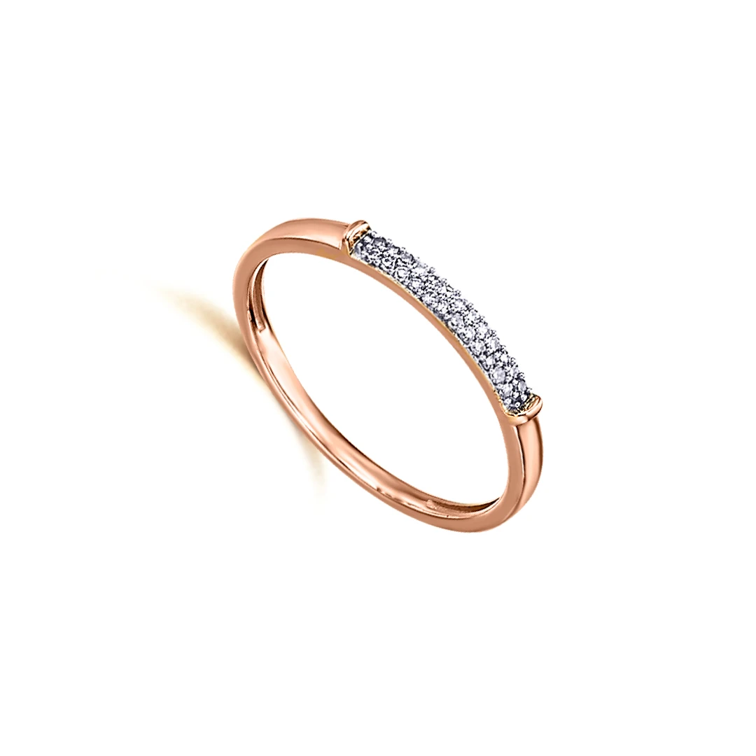 Anel LECARRÉ Diamantes Ouro 18k GA082OR