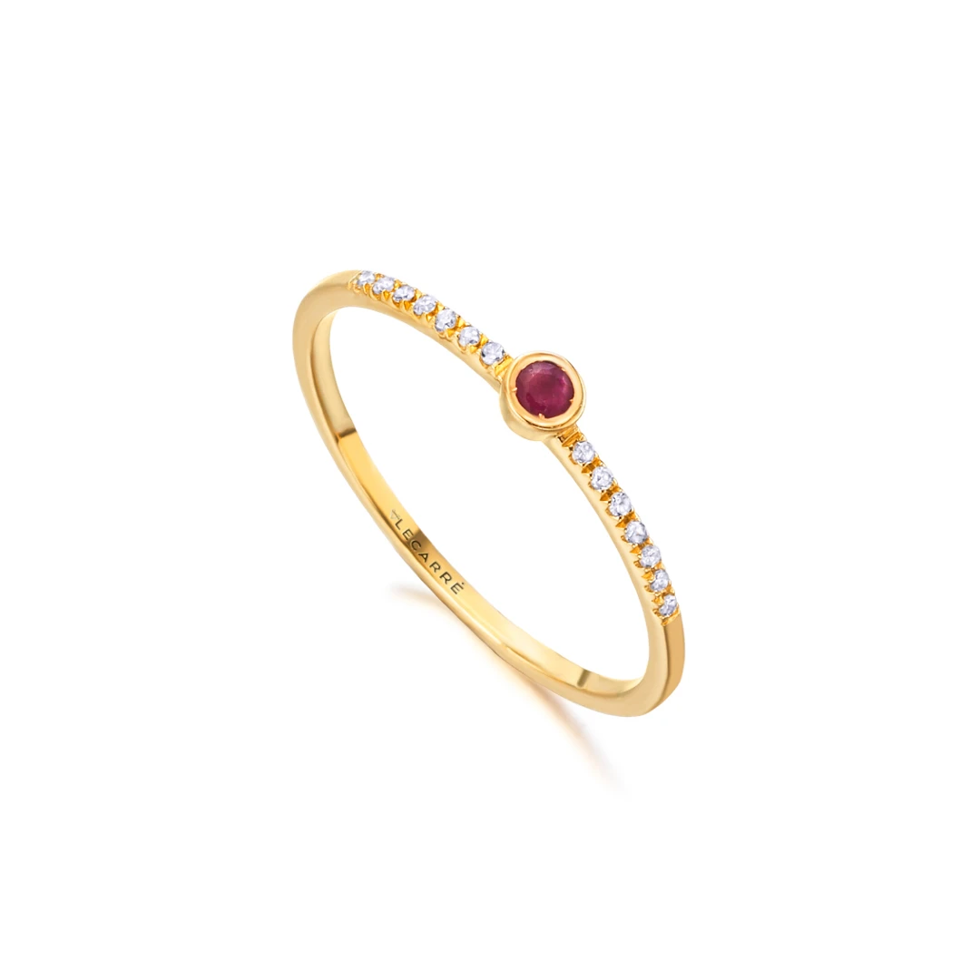 Anel LECARRÉ Rubi e Diamantes Ouro 18k GA105RU