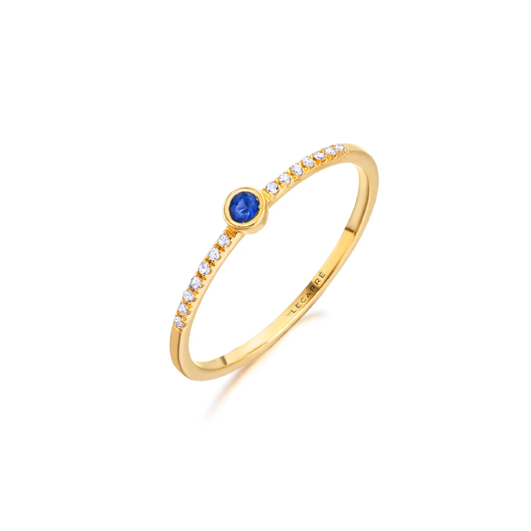 Anel LECARRÉ Safira e Diamantes Ouro 18k GA105ZA