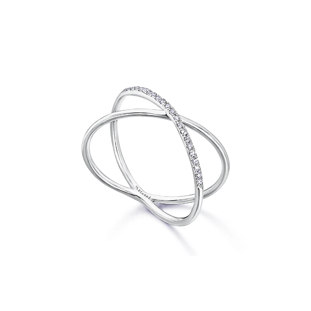 Anel LECARRÉ Diamantes Ouro 18k GA106OB
