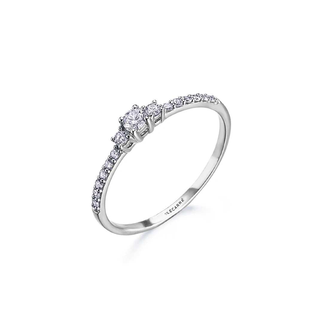 Anel LECARRÉ Diamantes Ouro 18k GA131OB