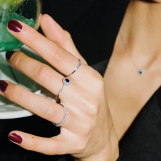 Anel LECARRÉ Safira e Diamantes Ouro 18k GA135ZA