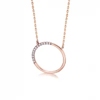 Colar LECARRÉ Círculo Diamantes Ouro 18k GD108OR