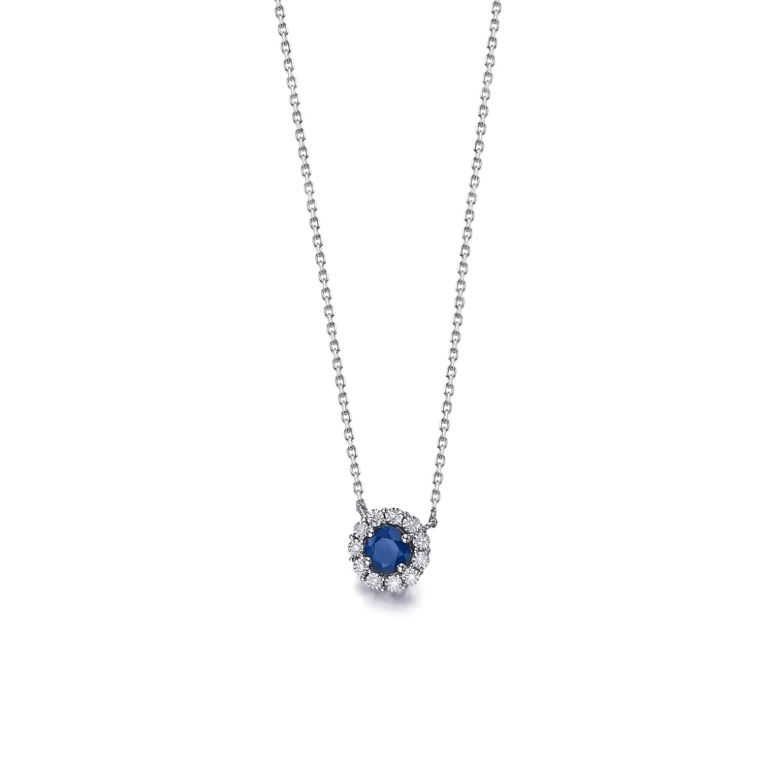 Colar LECARRÉ Safira e Diamantes Ouro 18k GD137ZA