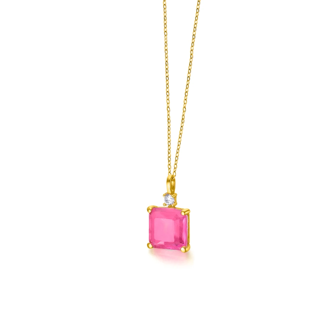 Colar LECARRÉ Quartzo e Topázio Ouro 18k GD158OA