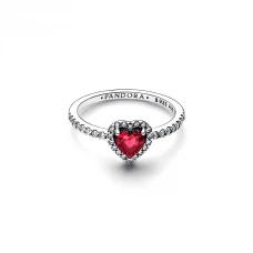 Anel PANDORA Red Elevateed Heart 198421C02-50