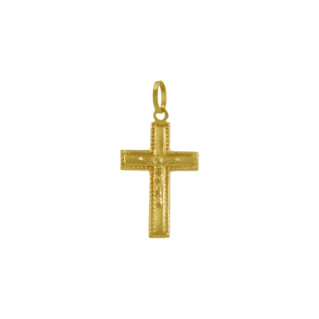 Cruz OURO com Cristo 01926