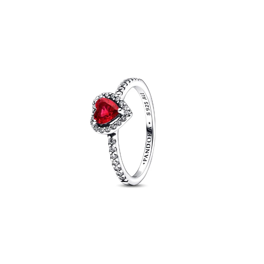 Anel PANDORA Red Elevateed Heart 198421C02-56