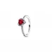 Anel PANDORA Red Elevateed Heart 198421C02-56