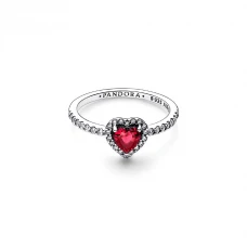 Anel PANDORA Red Elevateed Heart 198421C02-54