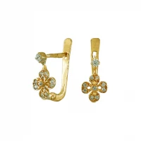 Brincos OURO Criança Flores 17317