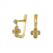 Brincos OURO Criança Flores 17317