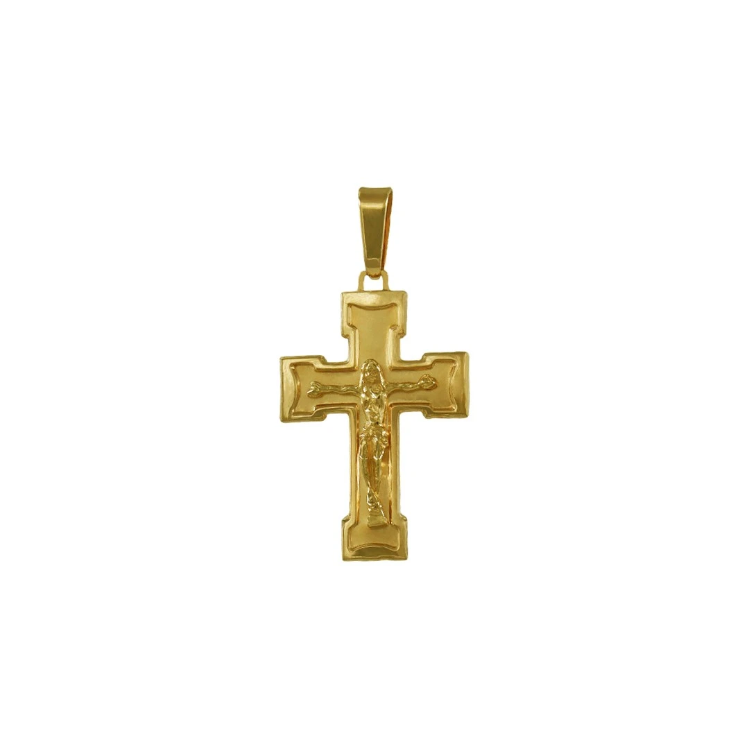 Cruz OURO com Cristo 01853