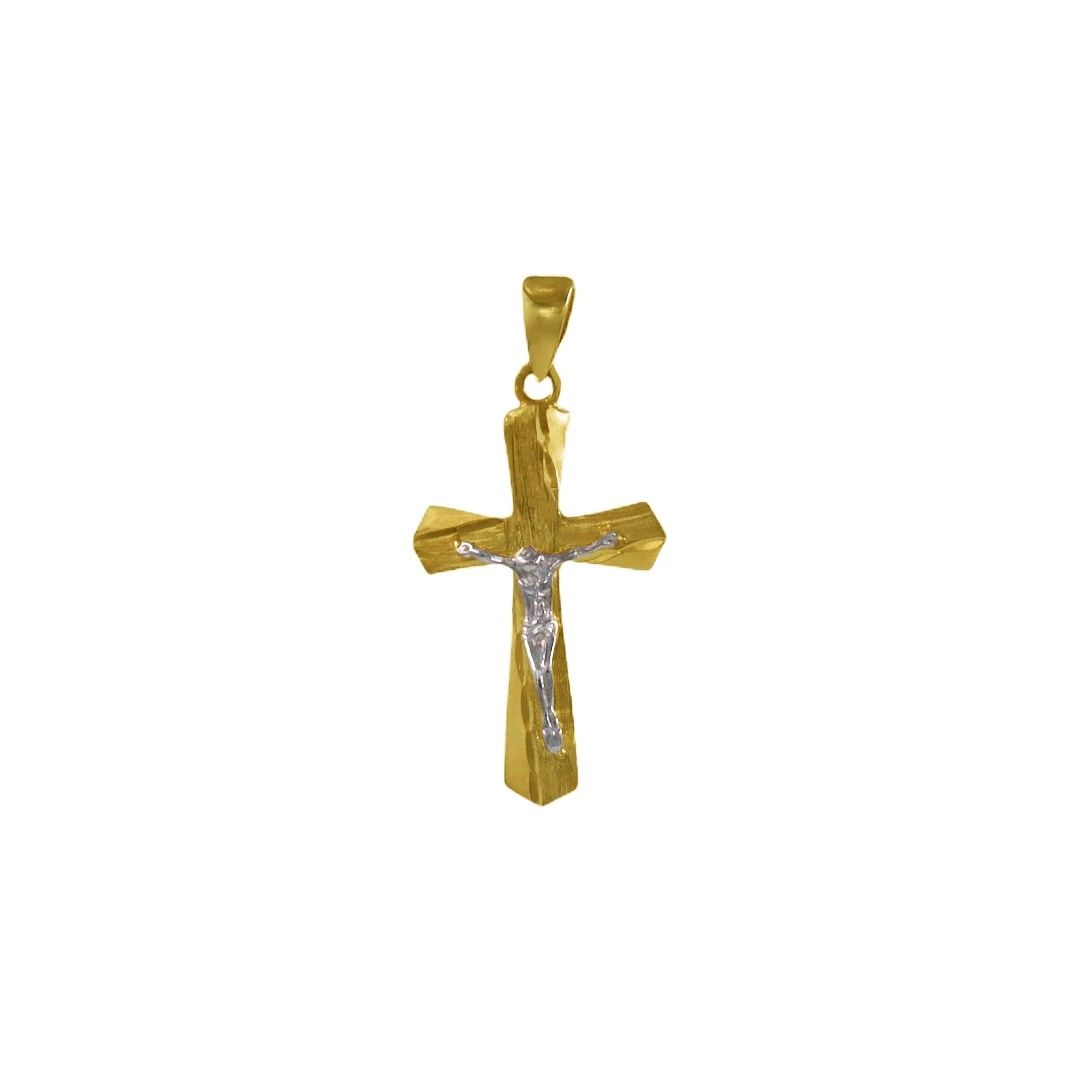 Cruz OURO com Cristo 01913