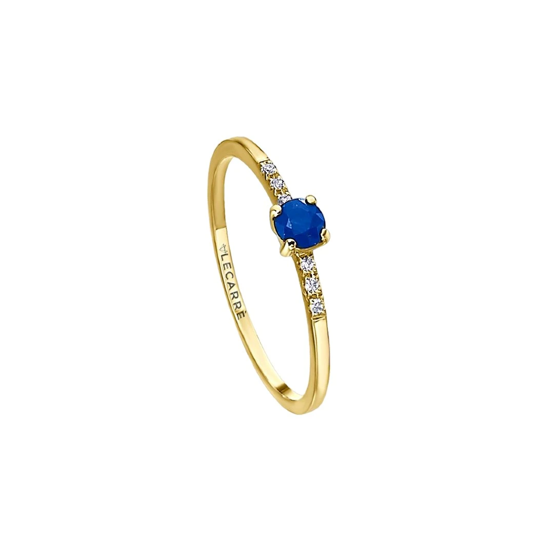Anel LECARRÉ Safira e Diamantes Ouro 18k GA138ZA.13