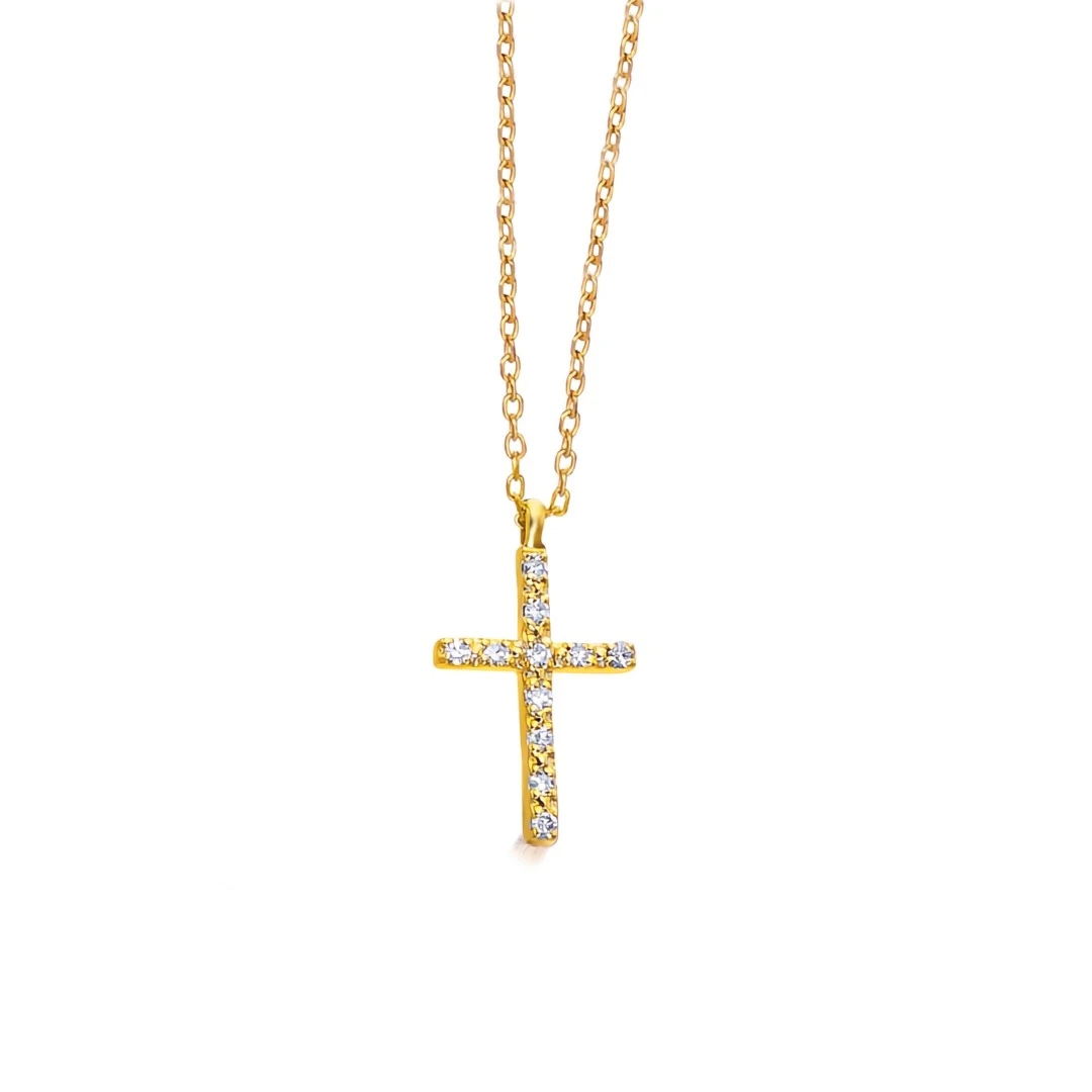 Colar LECARRÉ Cruz Diamantes Ouro 18k GD039OA.00