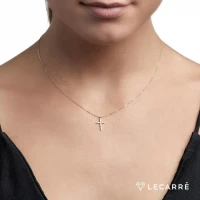 Colar LECARRÉ Cruz Diamantes Ouro 18k GD039OA.00