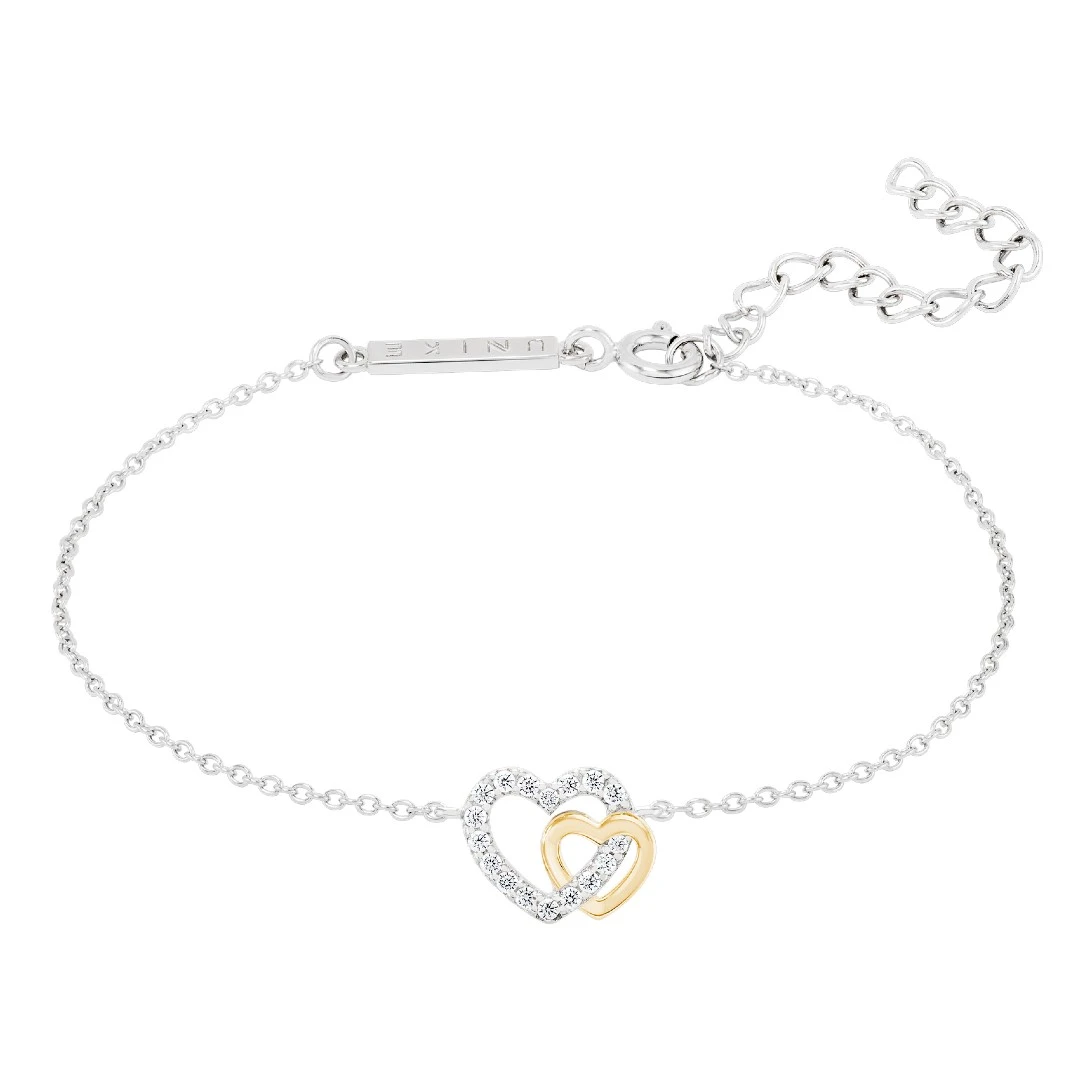 Pulseira UNIKE Classy Two Hearts UK.PU.1204.0055